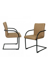 Vegan Leather Cantilevered Dining Chair | OROA Modern Ivey | Oroa.com