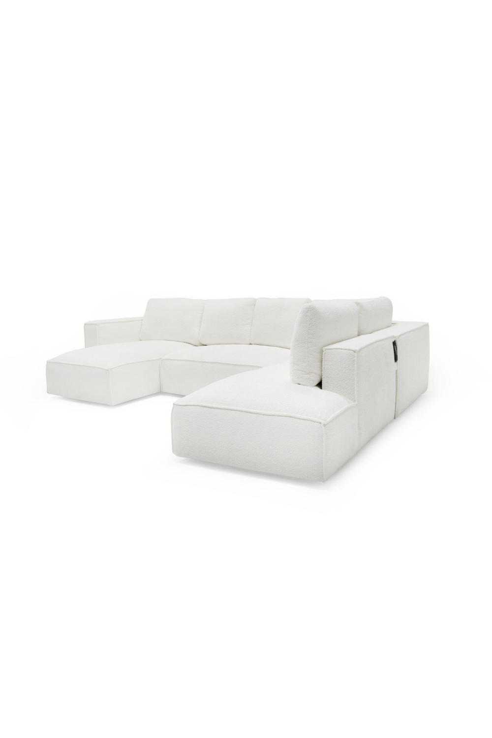 White Sectional Sofa with Left Chaise | OROA Modern Lulu | Oroa.com