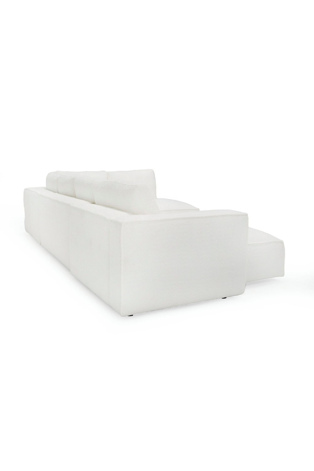 White Sectional Sofa with Left Chaise | OROA Modern Lulu | Oroa.com