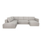 Gray Modular Chaise Sofa | OROA Modern Lulu | Oroa.com