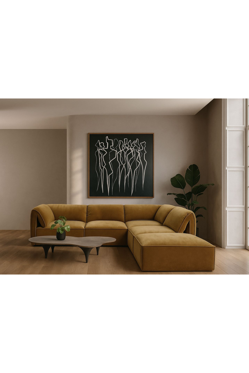 Orange 5-Piece Modular Sofa | OROA Modern Gene  | Oroa.com