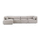 Modern European furniture - Gray Fabric Sectional Sofa - www.oroa.com