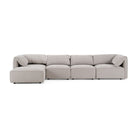 Modern European furniture - Gray Fabric Sectional Sofa - www.oroa.com