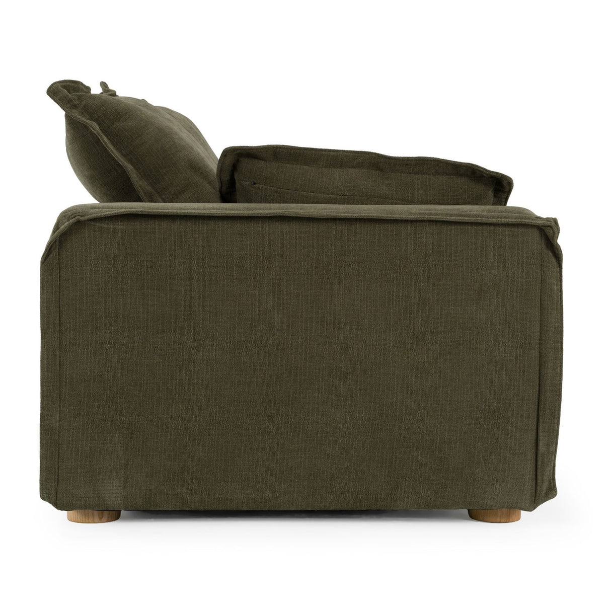 Green Fabric Loveseat | OROA Modern Durbin