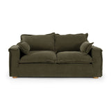 Green Fabric Loveseat | OROA Modern Durbin