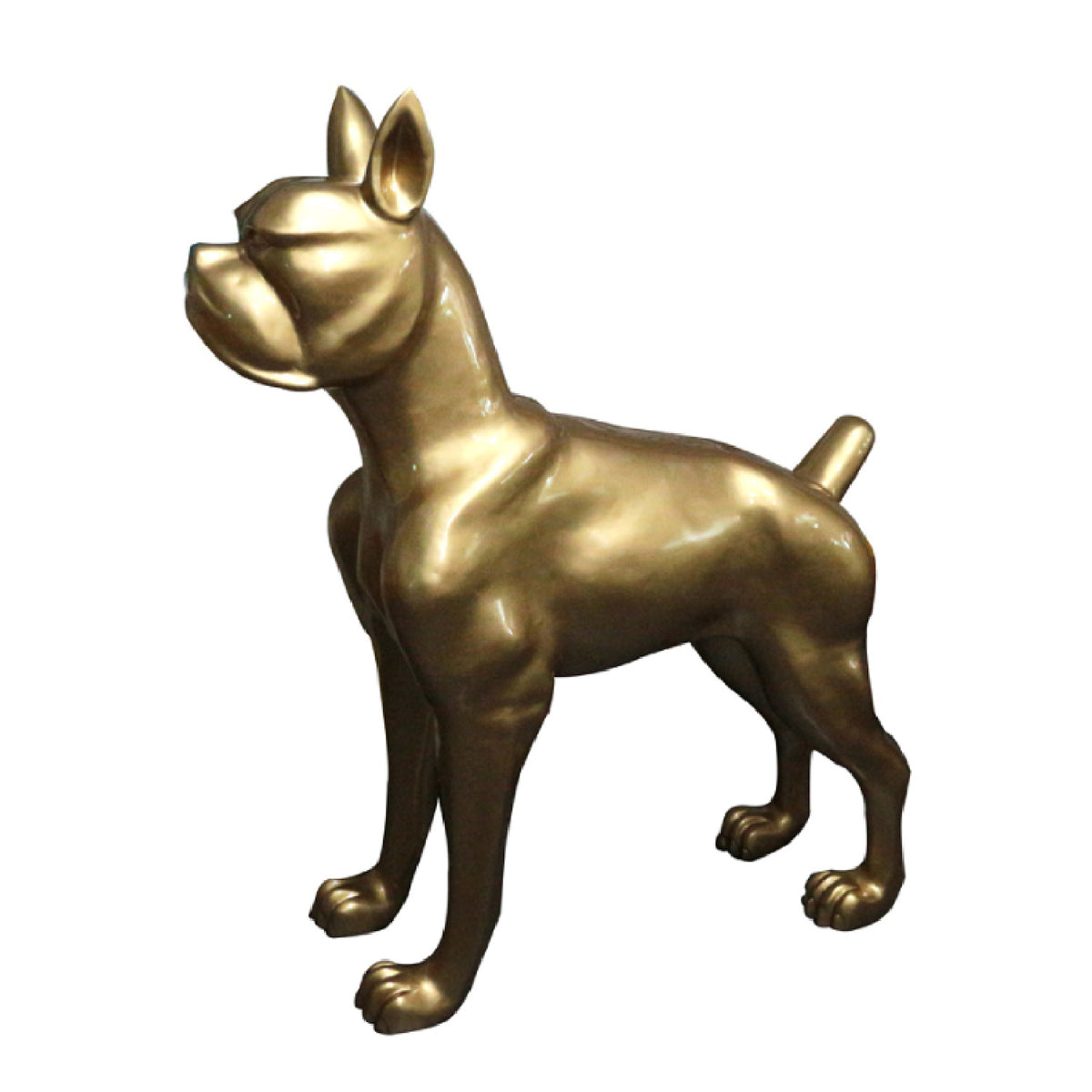 Gold Fiberglass Sculpture L | OROA Modern Dog