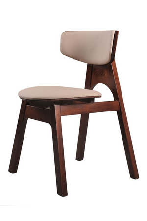Beechwood Framed Leather Dining Chairs (2) | OROA Modern Beeler | Oroa.com