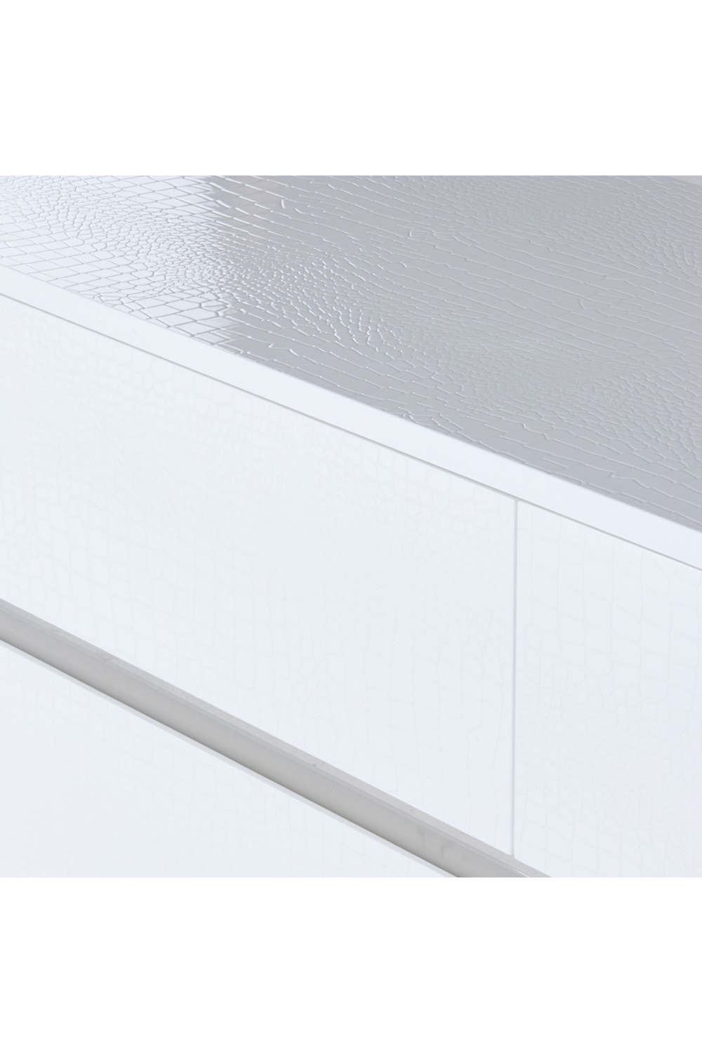 White Crocodile-Textured Sideboard | OROA Modern Skyline | Oroa.com