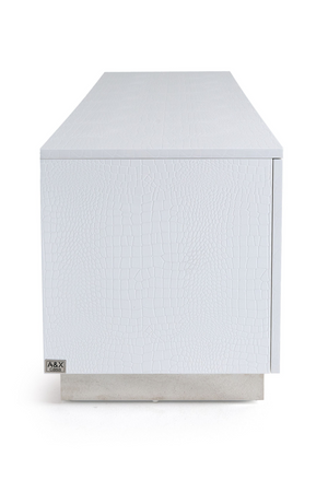 White Crocodile-Textured Sideboard | OROA Modern Skyline | Oroa.com