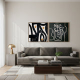 Abstract Line Painting Set (2) | OROA Modern Burste