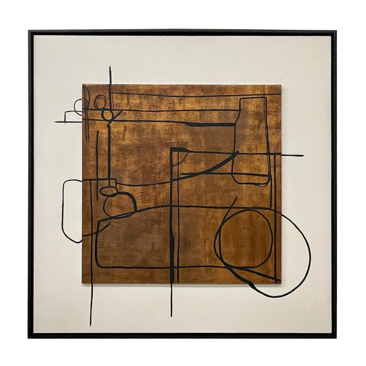 Brown Minimalist Art Print 71" x 71" | OROA Modern Nervo