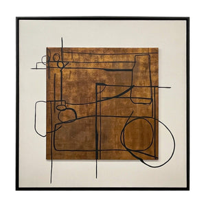 Brown Minimalist Art Print 71" x 71" | OROA Modern Nervo