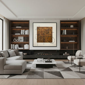 Brown Minimalist Art Print 71" x 71" | OROA Modern Nervo