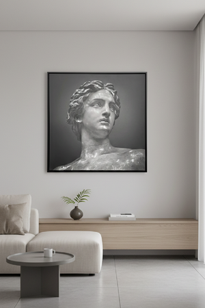 Gray Statue Painting 59" x 59" | OROA Modern Bile