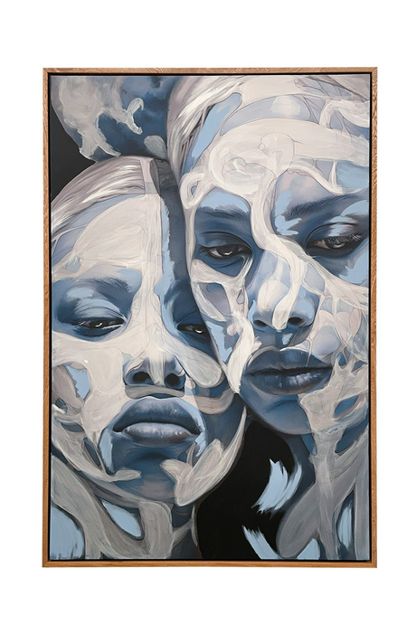Two Female Portrait Painting 47" x 71" | OROA Modern Sorella | Oroa.com