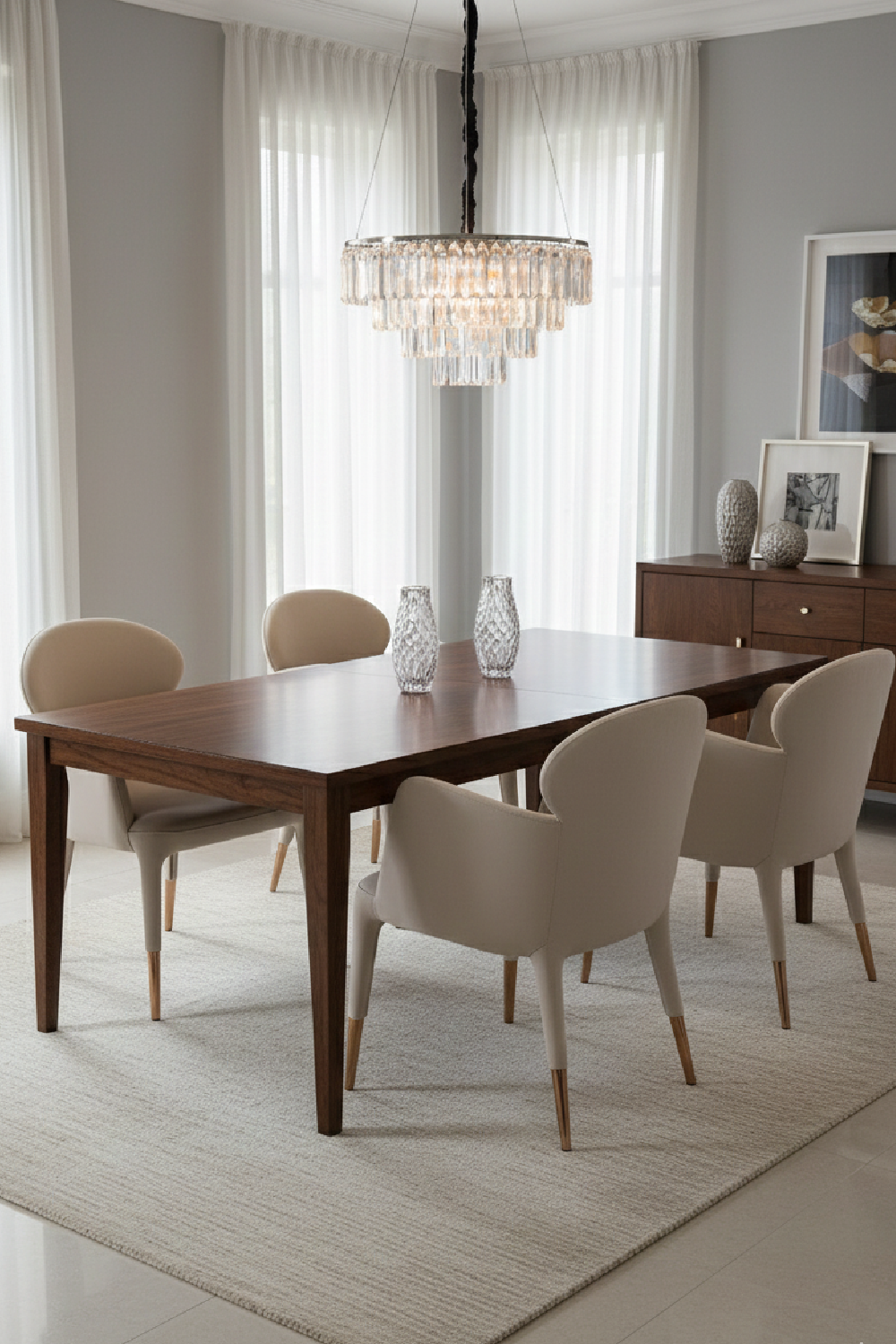 Beige Vegan Leather Dining Chair | OROA Modern Shannon | Oroa.com