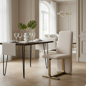   Linen Upholstered Dining Chair Set (2) | Oroa.com