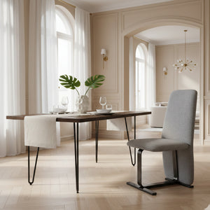   Linen Upholstered Dining Chair Set (2) | Oroa.com