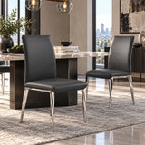 Vegan Leather Dining Chairs (2) | OROA Modern Taryn