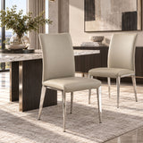 Vegan Leather Dining Chairs (2) | OROA Modern Taryn