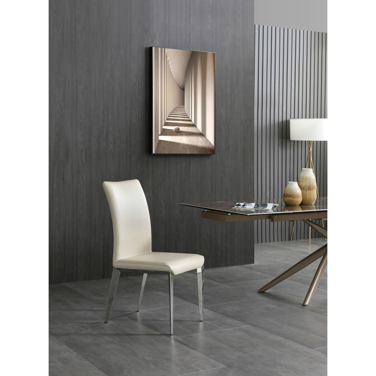 Vegan Leather Dining Chairs (2) | OROA Modern Taryn