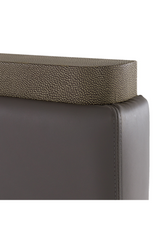 Leather and Shagreen Bed | OROA Modern Lois | Oroa.com