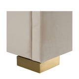 Beige Velvet Bed | OROA Modern Florence