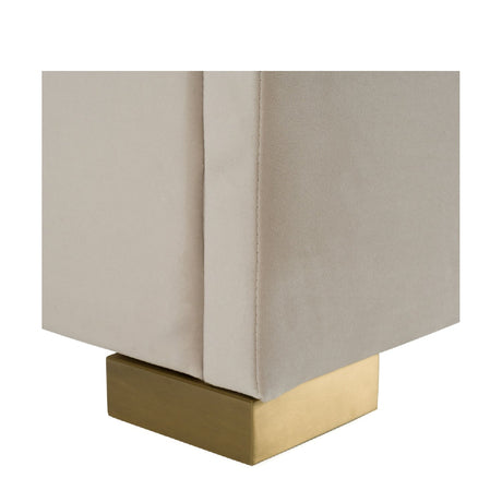 Beige Velvet Bed | OROA Modern Florence
