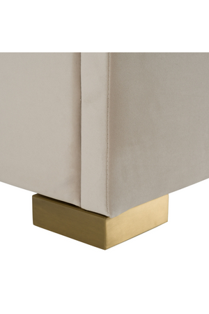 Beige Velvet Bed | OROA Modern Florence | Oroa.com
