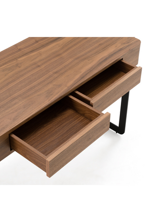Walnut 2-Drawer Writing Desk | OROA Modern Langford | Oroa.com