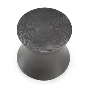   Antique Gray Fiberglass End Table | Oroa.com