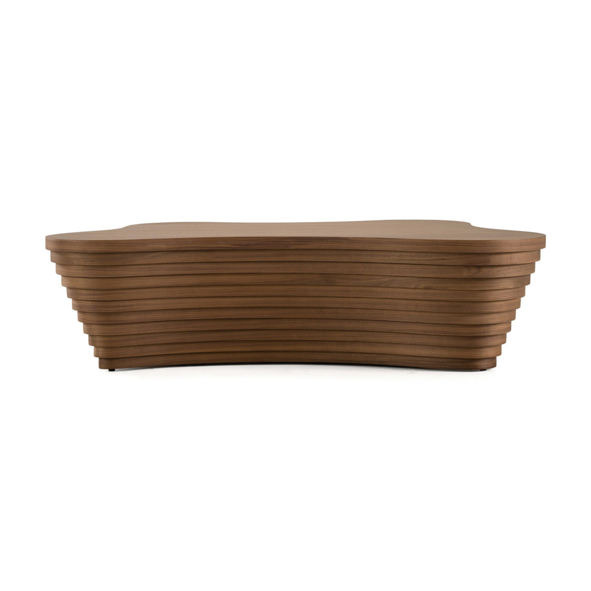 Organic-Shaped Walnut Coffee Table | OROA Modern Austin
