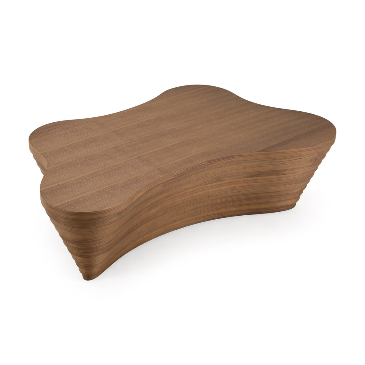 Organic-Shaped Walnut Coffee Table | OROA Modern Austin