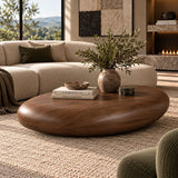 Pebble-Shaped Walnut Coffee Table | OROA Modern Walnut