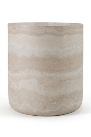Round Travertine End Table | OROA Modern Cozad | Oroa.com