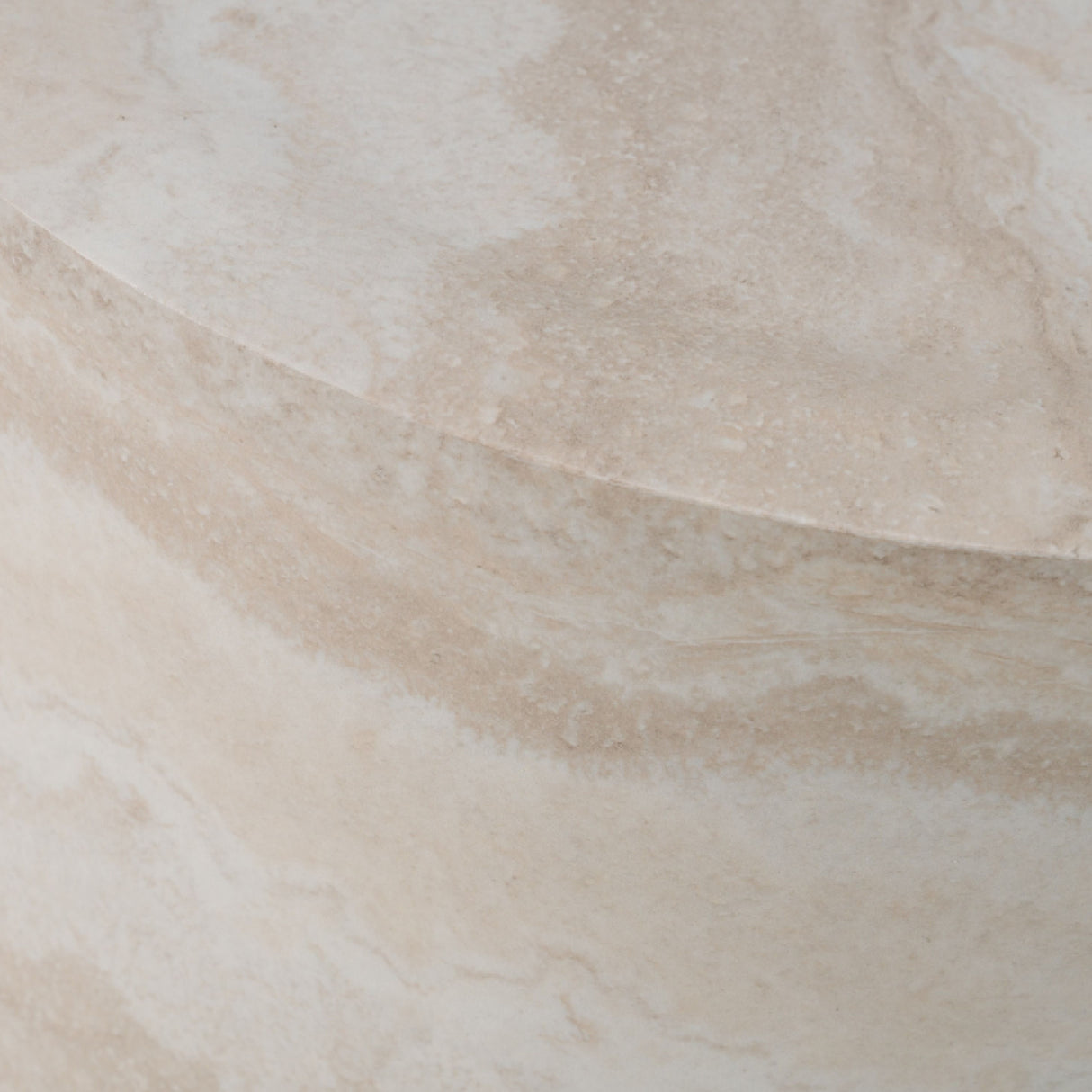 Round Travertine End Table | OROA Modern Cozad