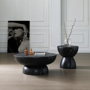   Black Fiberglass End Table | Oroa.com