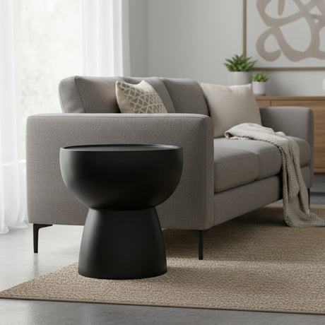   Black Fiberglass End Table | Oroa.com