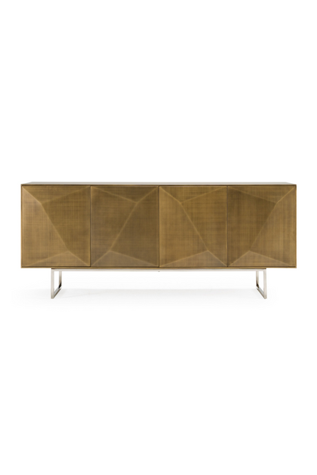 Faceted Antique Brass Sideboard | OROA Modern Vanguard | Oroa.com