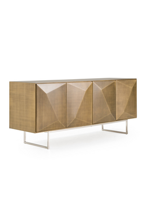 Faceted Antique Brass Sideboard | OROA Modern Vanguard | Oroa.com