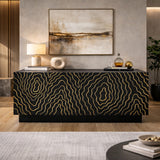 Gold Inlaid 4-Door Sideboard | OROA Modern Jonah