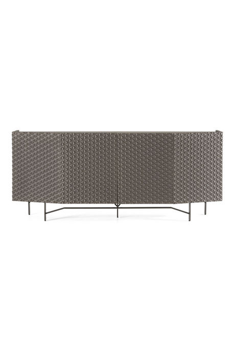 Patterned Silver 4-Door Sideboard | OROA Modern Raphael | Oroa.com