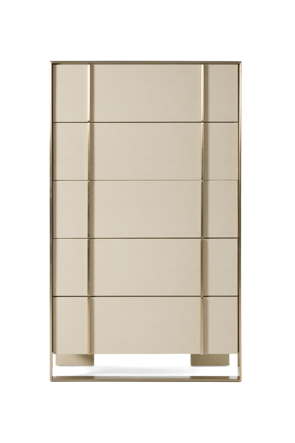 Beige Shagreen 5-Drawer Chest | OROA Modern Cartier | Oroa.com