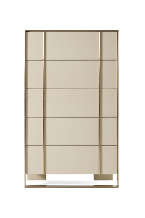 Beige Shagreen 5-Drawer Chest | OROA Modern Cartier | Oroa.com