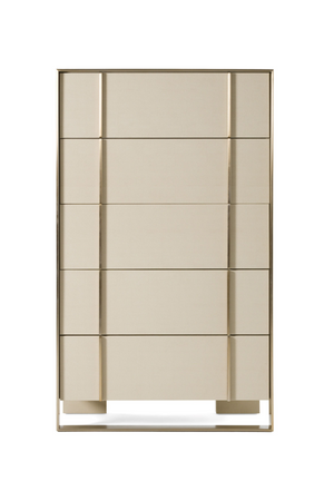 Beige Shagreen 5-Drawer Chest | OROA Modern Cartier | Oroa.com