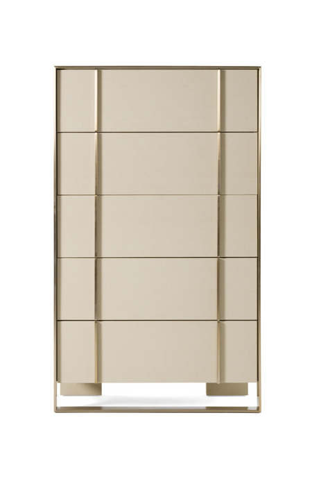 Beige Shagreen 5-Drawer Chest | OROA Modern Cartier | Oroa.com