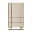 Beige Shagreen 5-Drawer Chest by OROA Modern Cartier