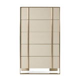 Beige Shagreen 5-Drawer Chest by OROA Modern Cartier