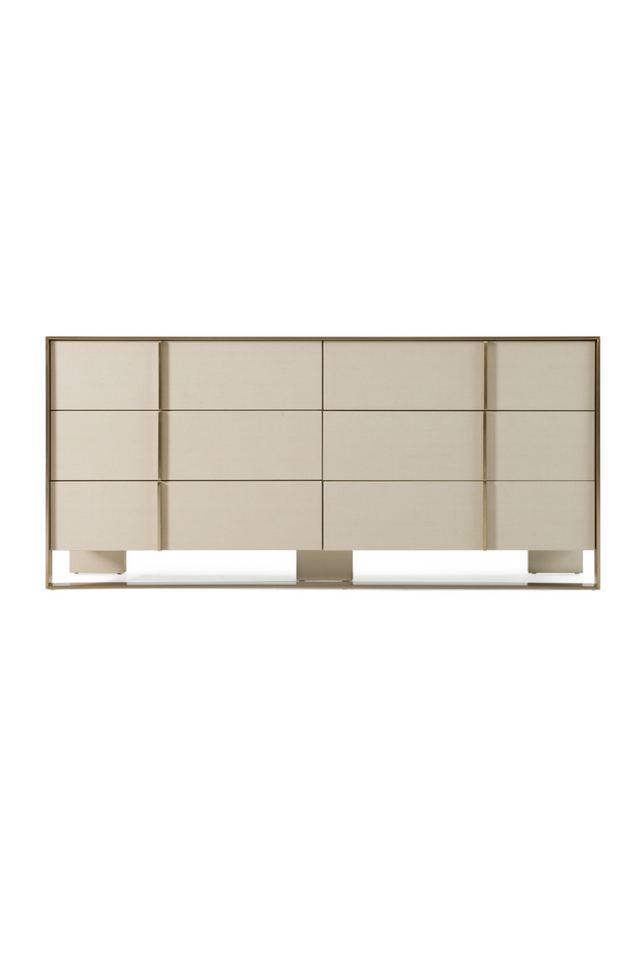 Beige Shagreen 6-Drawer Dresser | OROA Modern Cartier | Oroa.com
