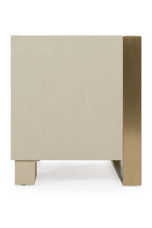 Beige Shagreen 2-Drawer Nightstand | OROA Modern Cartier | Oroa.com